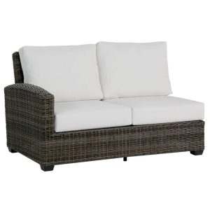 Coral Gables 2-Seater Left Arm Sectional Piece with Switch Flax Cushions