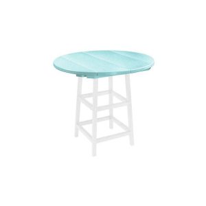 CR Plastic 40" Round Pub TABLE TOP ONLY in Aqua