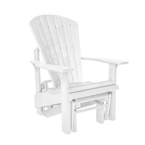 CR Plastic Single Glider Adirondack in White