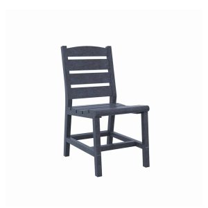 CR Plastics, Napa Dining Side Chair, Slate Grey Finish