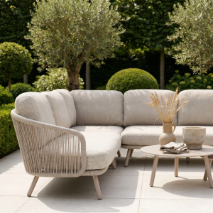 Dekota Corner Sofa Set in Fawn