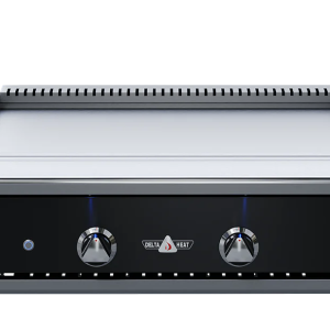 Delta Heat 32-Inch Built-In Natural Gas Teppanyaki Griddle - Black Control Panel - DHTG32-KN
