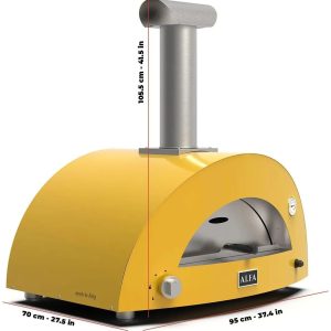Alfa Moderno 2 Pizze Wood - Fired Pizza Oven - Fire Yellow - FXMD-2P-LGIA