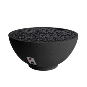 FireGear Sanctuary 3 Round 30" Fire Table in Raven Black