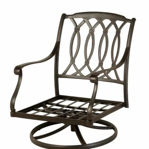 Hanamint Mayfair Estate Club Swivel Rocker in Desert Bronze Finish