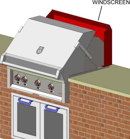 Hestan Windscreen Grill Accessory 30" - Hestan Outdoor Outdoor Furniture by EuroLife Furniture