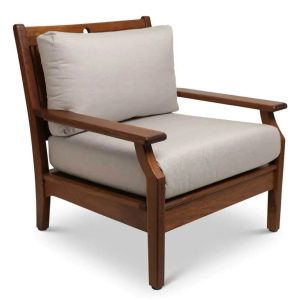 Jensen Outdoor Opal Cushioned Lounge Chair with Cast Silver Cushions