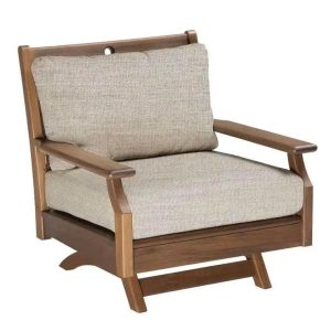 Jensen Outdoor Opal Cushioned Swivel Rocker Lounge Chair with Cast Silver Cushions