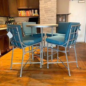 Local Special, Castelle Marquis Bar Set in Platinum with Idol Lagoon Cushions
