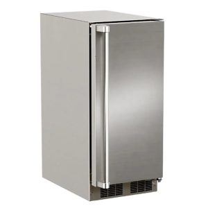 Marvel 15" Outdoor Built-in All Refrigerator, Solid Stainless Steel Door with Lock, Reversible Hinge