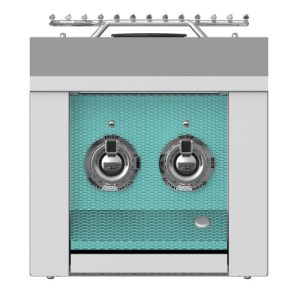 Hestan ASPIRE Double Side Burner Built-in 12" - Natural Gas - Pacific Fog