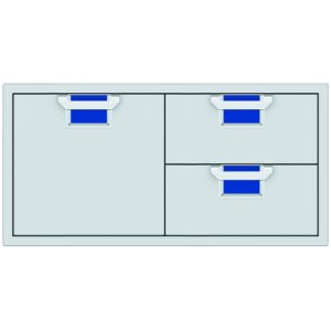 Hestan ASPIRE Double Drawer and Storage Door Combination 42" - Bora Bora Blue