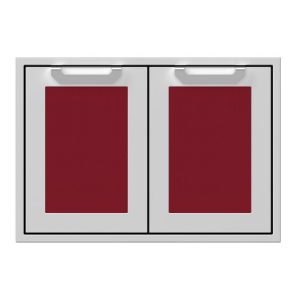 Hestan 30" Double Access Door Recessed Marquise Accented Panels S - Burgundy