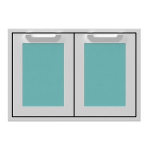 Hestan 30" Double Access Door Recessed Marquise Accented Panels S - Pacific Fog