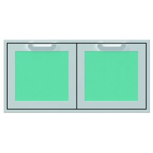 Hestan 42" Double Access Door Recessed Marquise Accented Panels S - Pacific Fog