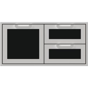 Hestan 42" Double Drawer & Storage Door Combo Recessed Marquise Acc - Stealth