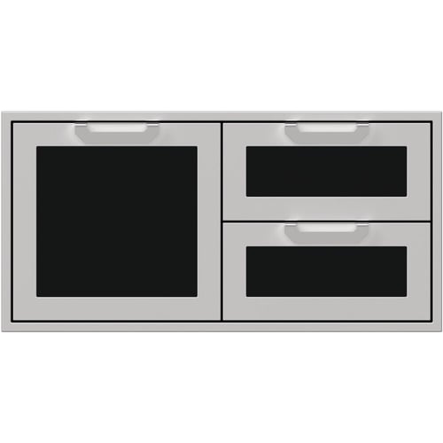 Hestan 42" Double Drawer & Storage Door Combo Recessed Marquise Acc - Stealth - Hestan Outdoor Outdoor Furniture by EuroLife Furniture