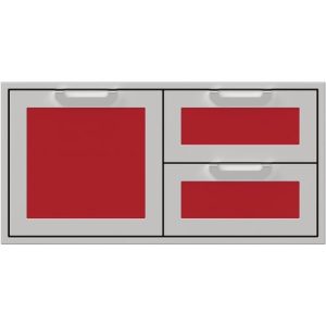 Hestan 42" Double Drawer & Storage Door Combo Recessed Marquise Acc - Matador