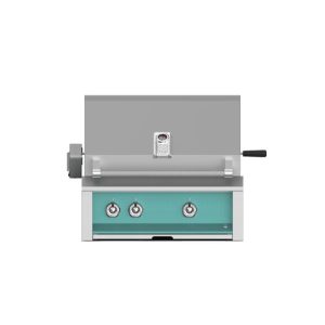 Hestan ASPIRE Grill Built-In 2 U-Burner Rotisserie 30" - Natural Gas - Pacific Fog