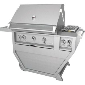 Hestan 36" Grill & Deluxe Cart 3 Trellis Burners Rotisserie - Natural Gas - Citra