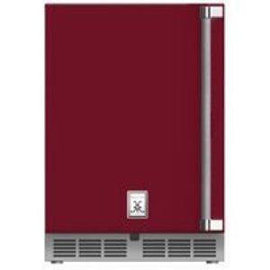 Hestan Outdoor Refrigerator 24" Lock Left Hinged - Burgundy