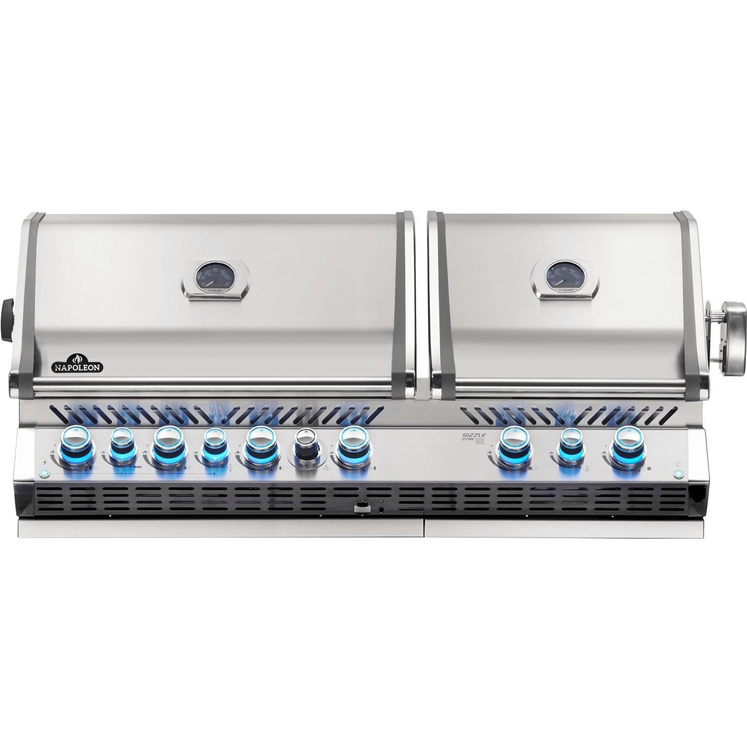Built-in Prestige PRO 825 NG Grill Head with Infrared Bottom and Rear Burner, SS - Napoleon Outdoor Furniture by EuroLife Furniture