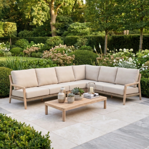 Noah Corner Sofa Set in Volga Grey