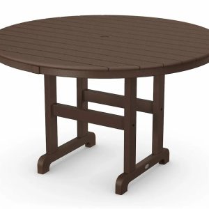 POLYWOOD 48" Round Farmhouse Dining Table
