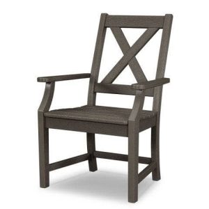 POLYWOOD Braxton Dining Arm Chair in Vintage Coffee