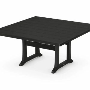 POLYWOOD Farmhouse Trestle 59" Square Dining Table