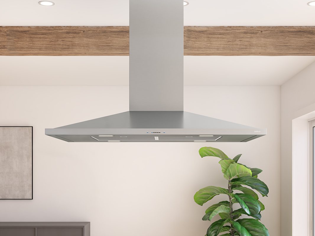 Zephyr Anzio Island Hood 90cm LED 600 CFM ACT - Outdoor Furniture by EuroLife Furniture