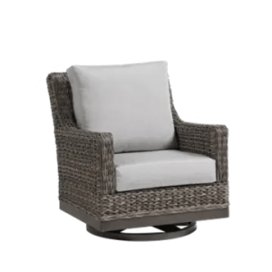 Ratana Boston Swivel Gliding Club Chair with Cash Ash Cushions