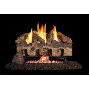 Real Fyre 30" Charred Gnarled Split Log Set
