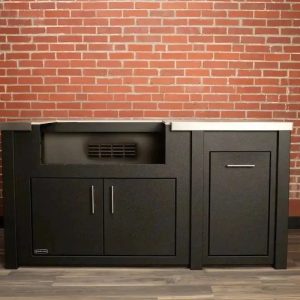 All Things BBQ Custom 71” Outdoor Kitchen Island in Graphite with Stainless Top