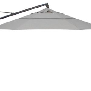 Treasure Garden 11' AKZP Cantilever Umbrella with Black Frame and Cast Silver Fabric | OPEN BOX | LOCAL SALE ONLY