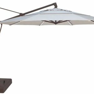 Treasure Garden 13' Octagon Starlux AKZP Cantilever Umbrella with Bronze Frame