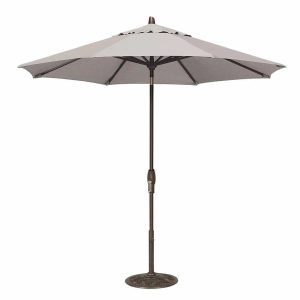 Treasure Garden 9' Octagon Auto Tilt Umbrella with Bronze Frame