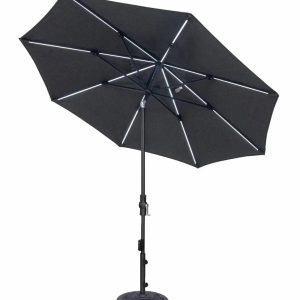 Treasure Garden 9' Starlux Collar Tilt Umbrella with Black Frame