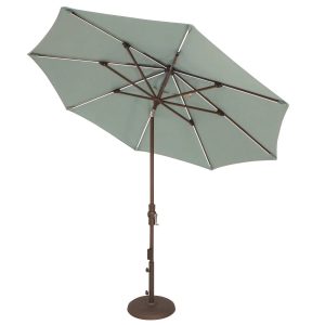 Treasure Garden 9' Starlux Collar Tilt Umbrella with Bronze Frame