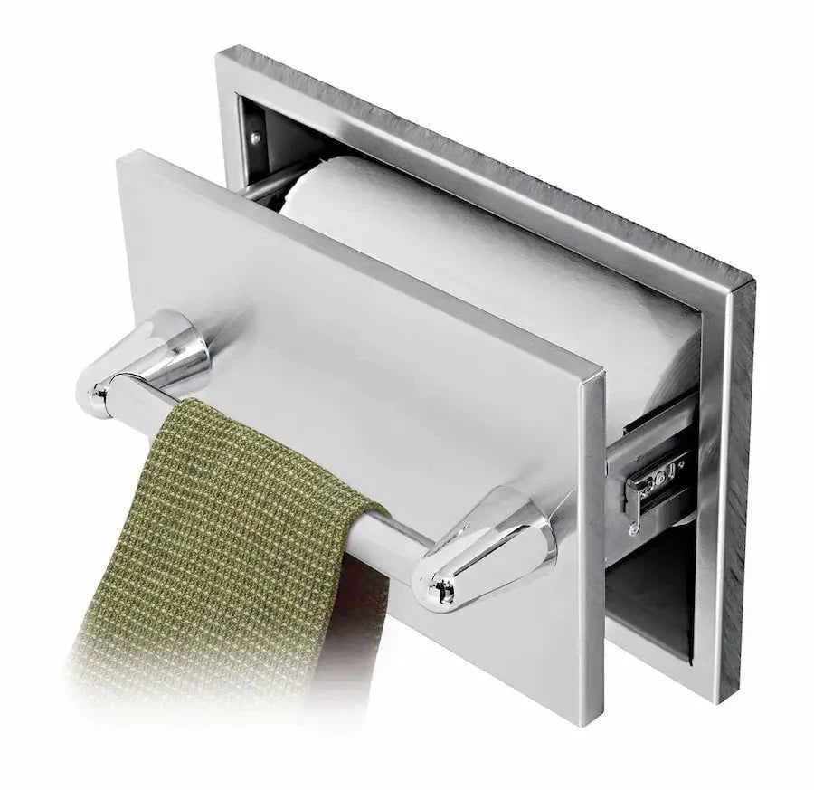 Twin Eagles 15" Paper Towel Holder with Towel Bar and Compartment - Outdoor Furniture by EuroLife Furniture