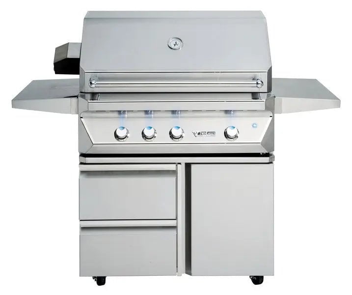 Twin Eagles 36" Grill Cart with Storage Drawers and Single Door - Outdoor Furniture by EuroLife Furniture
