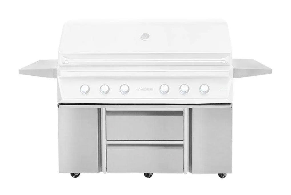 Twin Eagles 54" Grill Cart with Storage Drawers and Single Door - Outdoor Furniture by EuroLife Furniture
