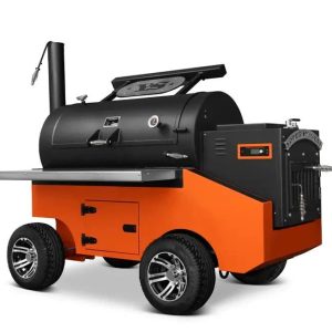 Yoder Smokers Cimarron S Pellet Smoker on a Competition Cart