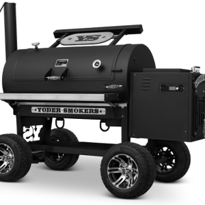 Yoder Smokers Cimarron S Pellet Smoker on Competition Stand
