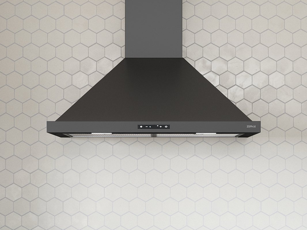 Zephyr Ombra Chimney Hood 36" LED ACT - Stainless Steel - Outdoor Furniture by EuroLife Furniture