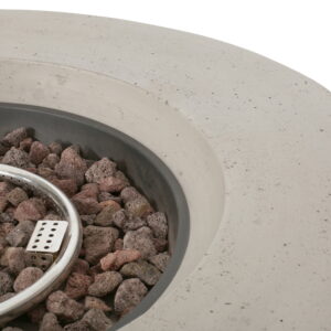 Hayes Circular 50K BTU Outdoor Gas Fire Pit Table with Tank Holder, Light Grey