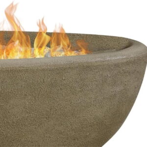 Real Flame Riverside Oval Propane Fire Bowl in Glacier Gray