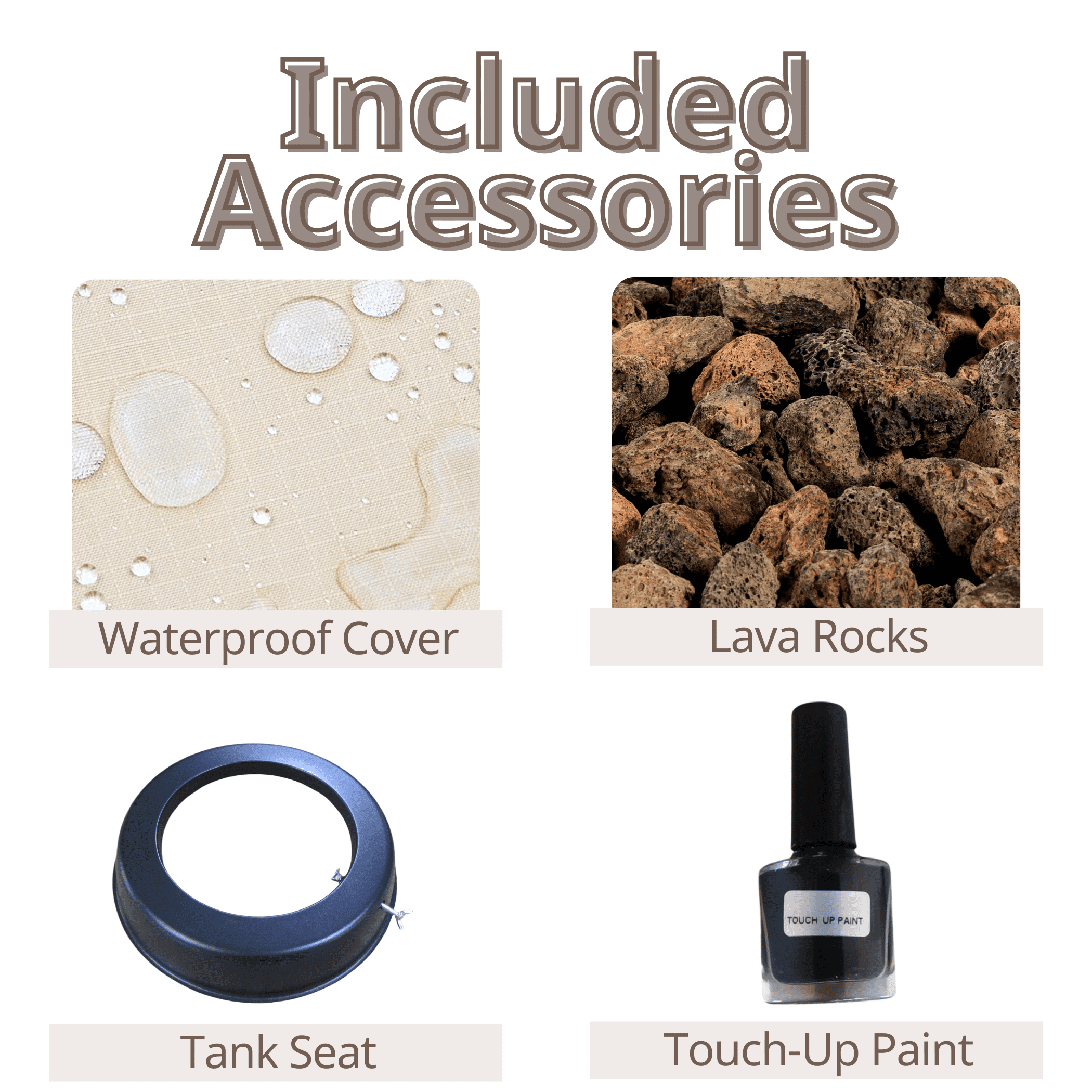 Outdoor Rectangle Propane Fire Pit Table 60inch, 50,000 BTU Concrete Fire Table with Waterproof Cover, Auto-Ignition, Free Lava Rocks - Detailed View 4 | EuroLife Furniture