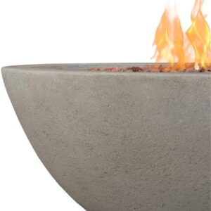 Real Flame Riverside 36" Round Concrete Propane or Natural Gas Fire Pit in Glacier Gray