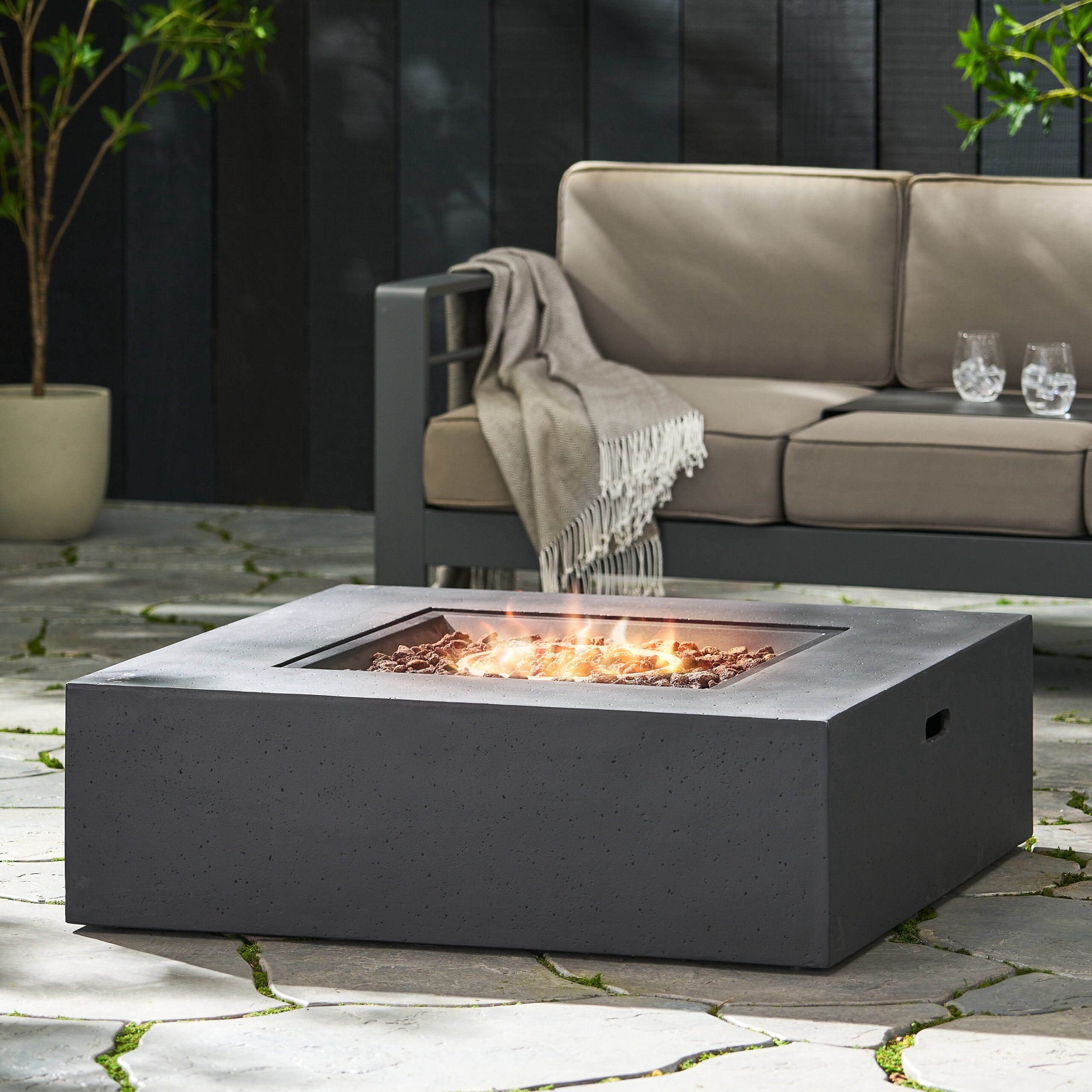 CoSoTower 50 000 BTU Square MFire Table Tank Outside - Detailed View 5 | EuroLife Furniture